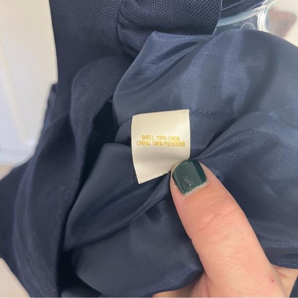 Navy Blue Ruffle Dress - Picture 6 of 6